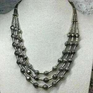 Vintage Silver Metal Necklace 20”